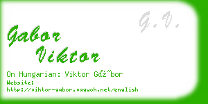 gabor viktor business card